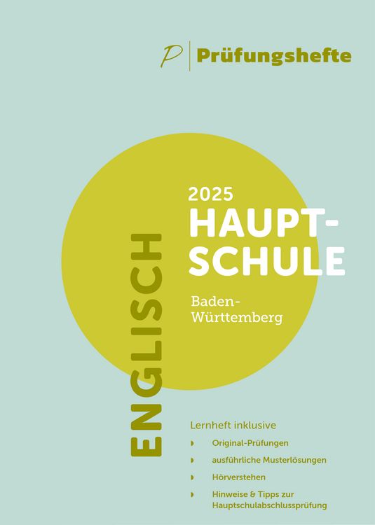 Produktbild: Pr&uuml;fungsheft - 2025 Englisch Hauptschulabschluss &ndash; Baden-W&uuml;rttemberg &ndash; Original-Pr&uuml;fungen und L&ouml;sungen