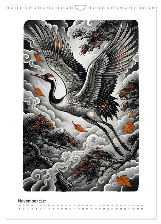 Produktbild: Irezumi - Japans Seele in zwei Farben (Wandkalender 2027 DIN A3 hoch), CALVENDO Monatskalender