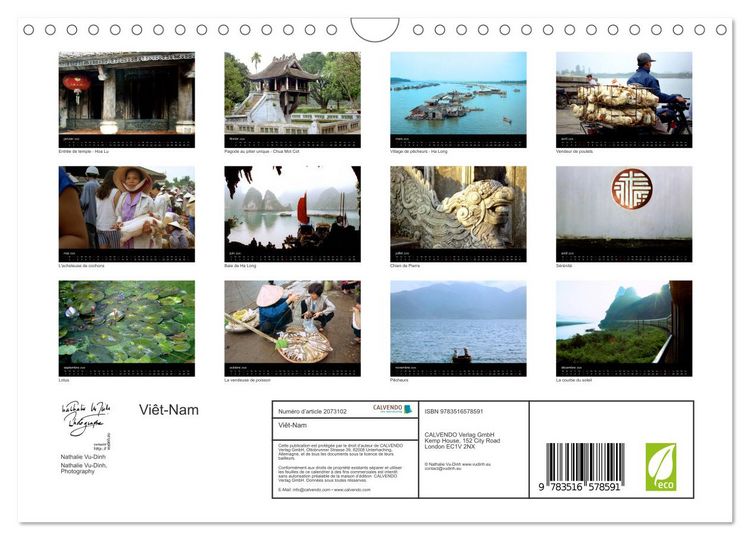 Produktbild: Vi&ecirc;t-Nam (Calendrier mural 2026 DIN A4 vertical), CALVENDO calendrier mensuel