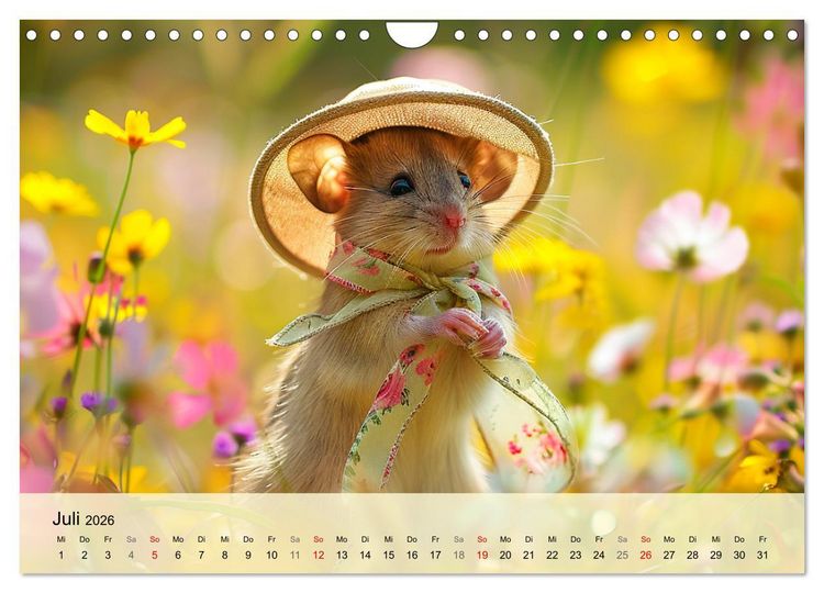 Produktbild: Die trendigsten M&auml;use. Mode-Saison in der niedlichen Pelzchenwelt (Wandkalender 2026 DIN A4 quer), CALVENDO Monatskalender