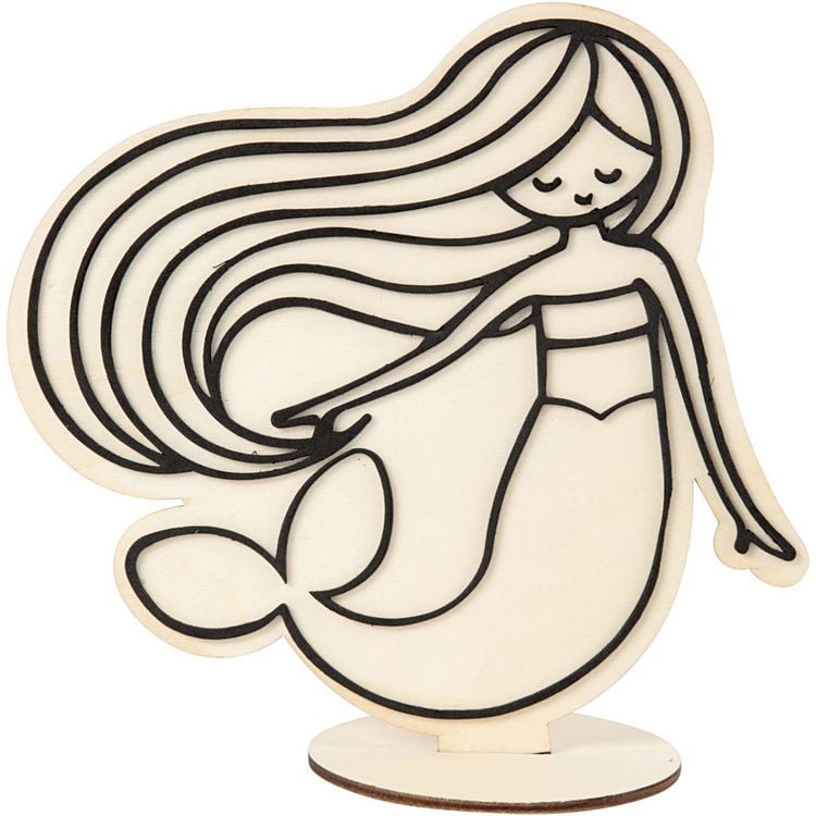 Produktbild: Creativ Company Deko-Figur, Meerjungfrau, H 18 cm, 1 Stk