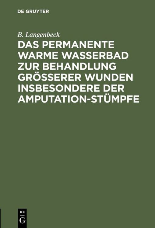Produktbild: Das permanente warme Wasserbad zur Behandlung gr&ouml;sserer Wunden insbesondere der Amputation-st&uuml;mpfe