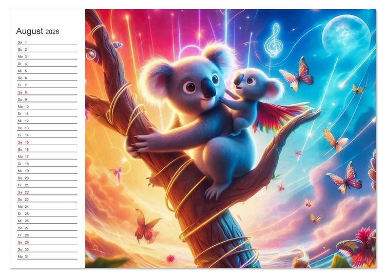 Produktbild: Knuddel und Kuschel (Wandkalender 2026 DIN A2 quer), CALVENDO Monatskalender