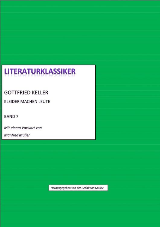 Produktbild: Gottfried Keller - Kleider machen Leute