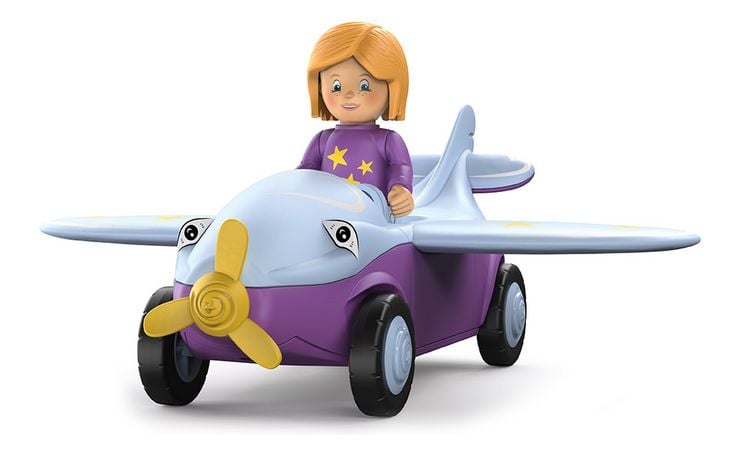 Produktbild: SIKU 0109 - Toddys, Conny Cloudy, Spielzeugauto mit R&uuml;ckziehmotor und Spielfigur, lila/hellblau