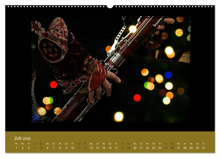 Produktbild: Klangbilder Instrumental-KUNST (Wandkalender 2026 DIN A2 quer), CALVENDO Monatskalender