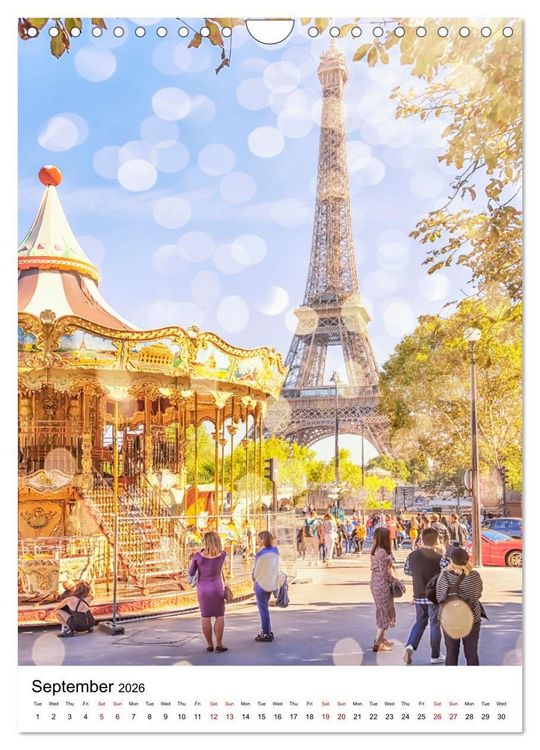 Produktbild: Wonders of Paris (Wall Calendar 2026 DIN A4 portrait), CALVENDO 12 Month Wall Calendar