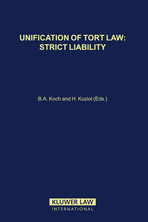 Produktbild: Unification of Tort Law: Strict Liability