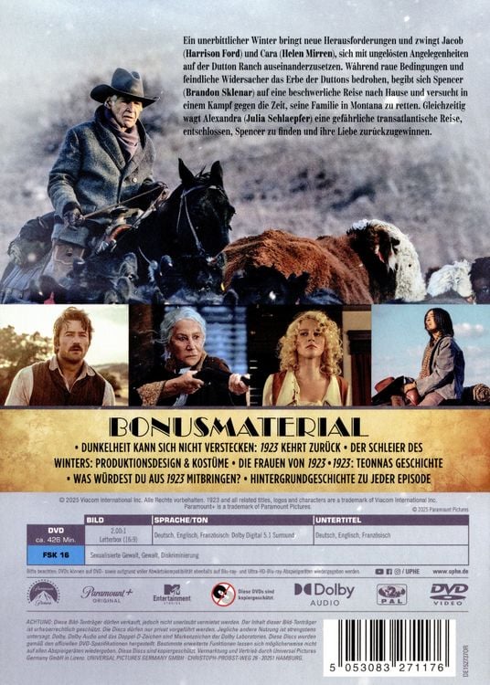 Produktbild: 1923: A Yellowstone Origin Story - Staffel 2 [3 DVDs]