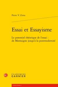 Produktbild: Essai et essayisme : le potentiel th&eacute;orique de l'essai