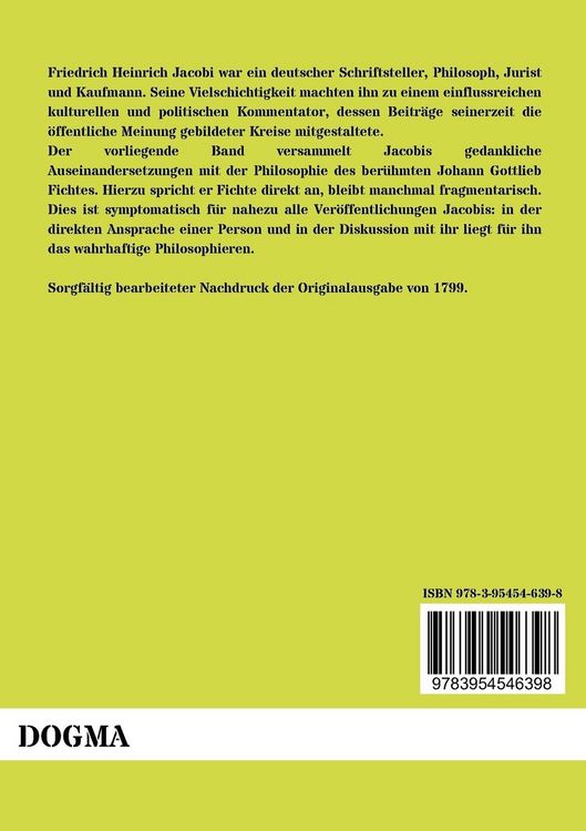 Produktbild: Jacobi an Fichte