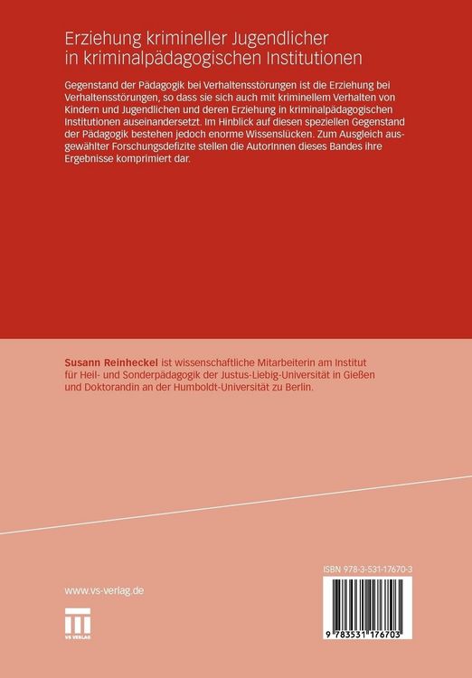 Produktbild: Erziehung krimineller Jugendlicher in kriminalp&auml;dagogischen Institutionen