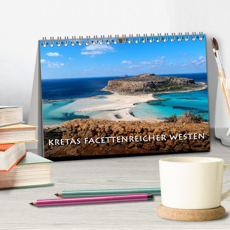 Produktbild: Kretas facettenreicher Westen (Tischkalender 2026 DIN A5 quer), CALVENDO Monatskalender