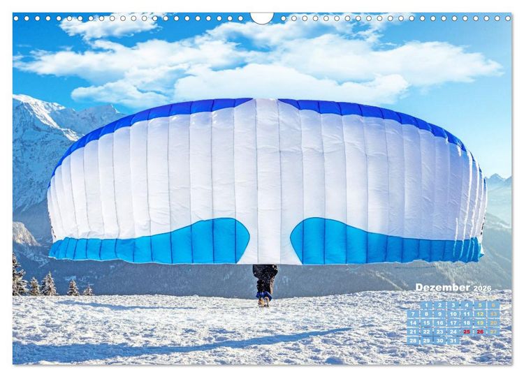 Produktbild: Paragliding: Der Traum vom Fliegen (Wandkalender 2026 DIN A3 quer), CALVENDO Monatskalender