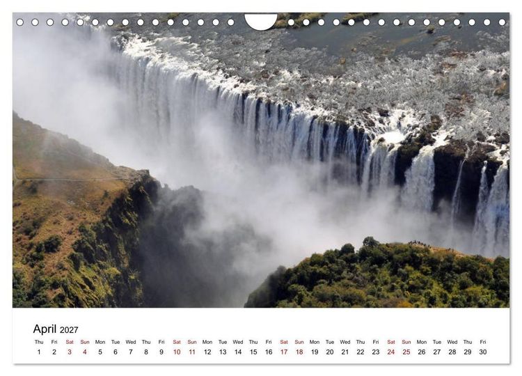 Produktbild: World natural heritage Victoria Falls - The smoke that thunders (Wall Calendar 2027 DIN A4 landscape), CALVENDO 12 Month Wall Calendar