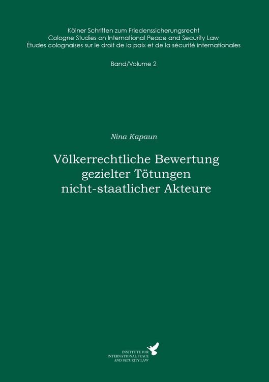 Produktbild: V&ouml;lkerrechtliche Bewertung gezielter T&ouml;tungen nicht-staatlicher Akteure