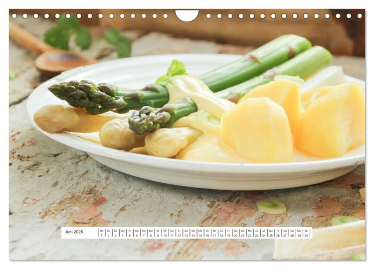 Produktbild: K&ouml;stlicher Spargel (Wandkalender 2026 DIN A4 quer), CALVENDO Monatskalender