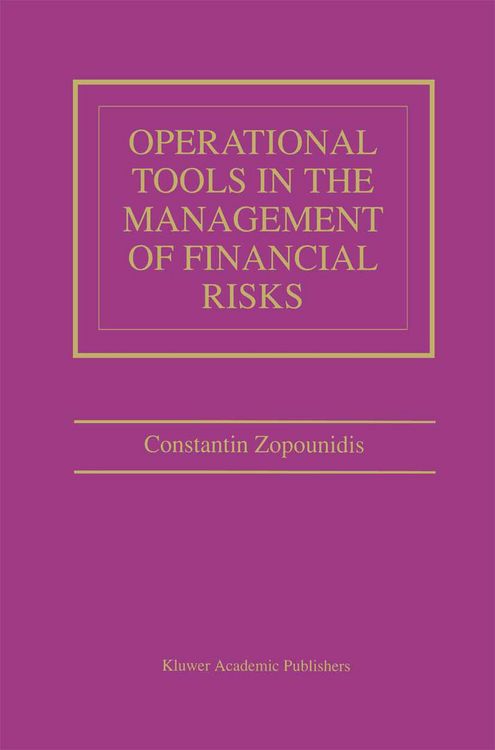 Produktbild: Operational Tools in the Management of Financial Risks