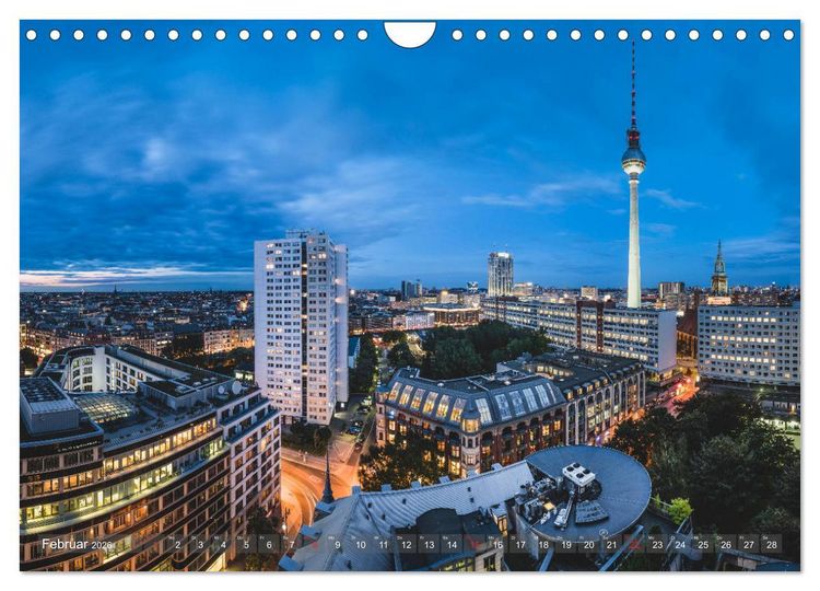 Produktbild: Berlin von oben (Wandkalender 2026 DIN A4 quer), CALVENDO Monatskalender