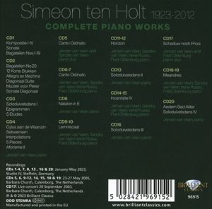 Produktbild: Simeon Ten Holt:Complete Piano Works