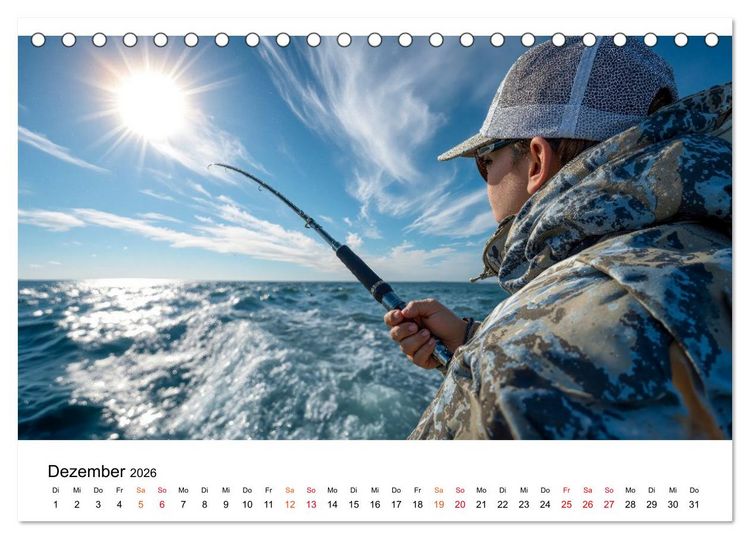 Produktbild: Angeln - der gro&szlig;e Fang (Tischkalender 2026 DIN A5 quer), CALVENDO Monatskalender