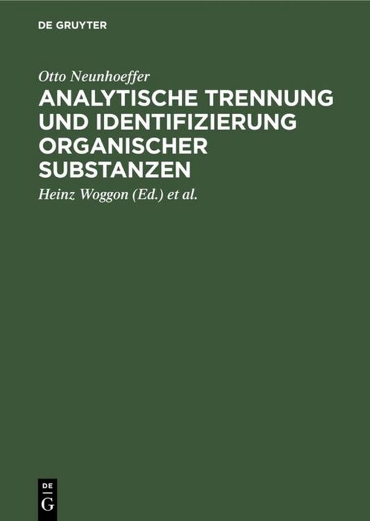 Produktbild: Analytische Trennung und Identifizierung organischer Substanzen