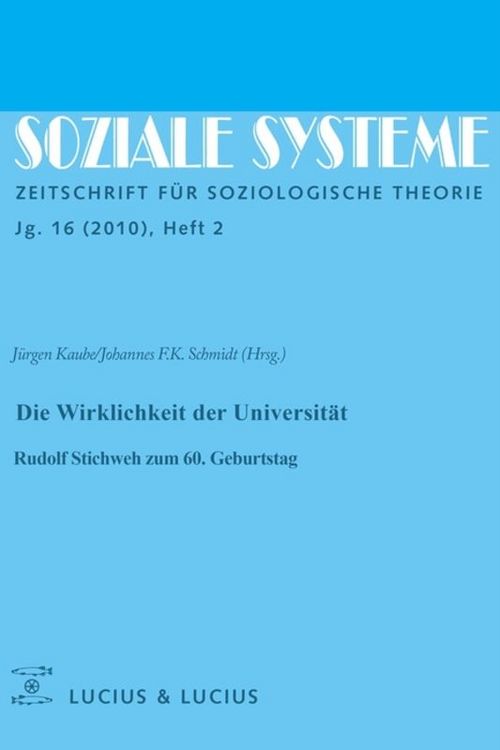 Produktbild: Die Wirklichkeit der Universit&auml;t