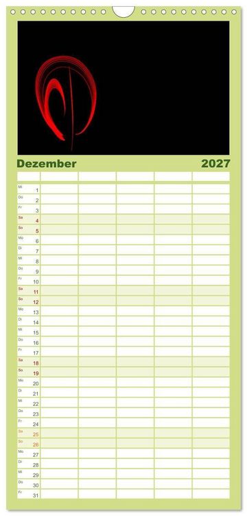 Produktbild: Familienplaner 2027 - Minimalistisch mit 5 Spalten (Wandkalender, 21 x 45 cm) CALVENDO