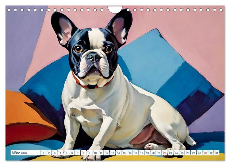 Produktbild: Frenchies (Wandkalender 2026 DIN A4 quer), CALVENDO Monatskalender