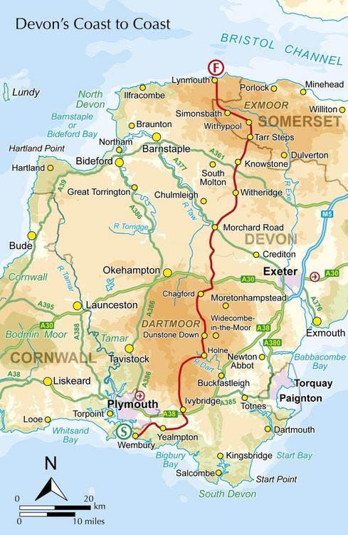 Produktbild: Two Moors Way Trail Map
