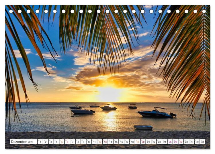 Produktbild: Mauritius - Sch&ouml;nheit im Indischen Ozean (Tischkalender 2026 DIN A5 quer), CALVENDO Monatskalender