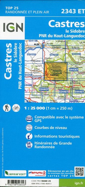 Produktbild: Castres.le Sidobre.PNR du Haut Languedoc 1:25 000