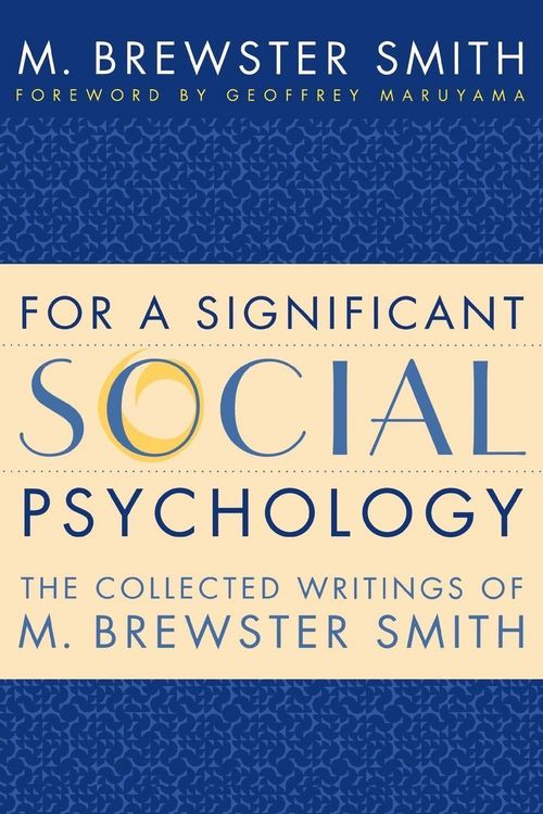 Produktbild: For a Significant Social Psychology