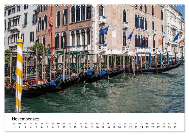 Produktbild: Die Attraktionen von Venedig (hochwertiger Premium Wandkalender 2026 DIN A2 quer), Kunstdruck in Hochglanz