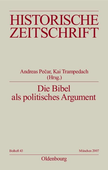 Produktbild: Die Bibel als politisches Argument