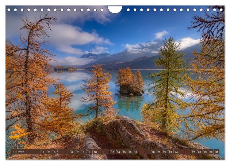 Produktbild: Bergstille - Landschaften, die ber&uuml;hren (Wandkalender 2026 DIN A4 quer), CALVENDO Monatskalender
