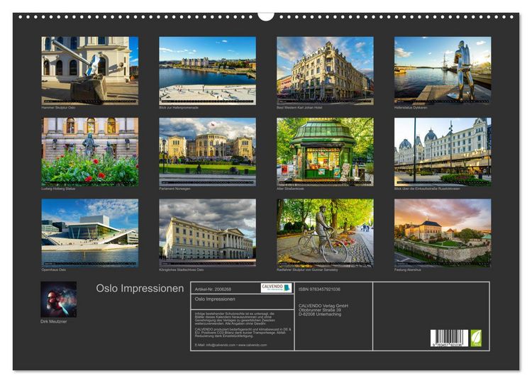 Produktbild: Oslo Impressionen (Wandkalender 2026 DIN A2 quer), CALVENDO Monatskalender