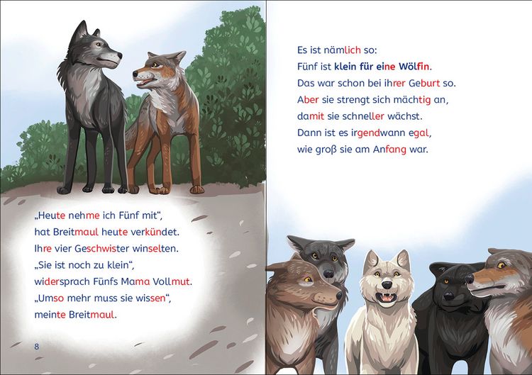 Produktbild: Lesel&ouml;wen 2. Klasse - Das geheime Leben der Tiere - Die wei&szlig;e W&ouml;lfin in Gefahr