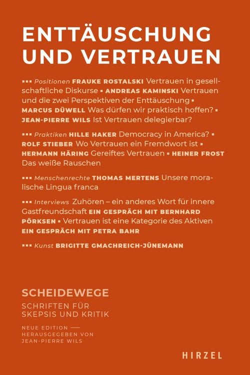Produktbild: Entt&auml;uschung und Vertrauen