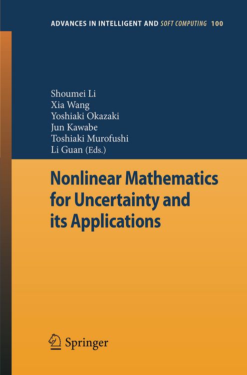 Produktbild: Nonlinear Mathematics for Uncertainty and its Applications