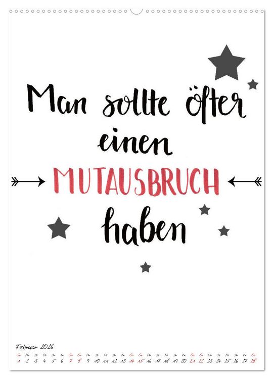 Produktbild: Spruch-Reich-handgeschriebene Spr&uuml;che von frech bis weise (Wandkalender 2026 DIN A2 hoch), CALVENDO Monatskalender