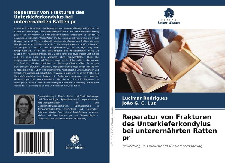 Produktbild: Reparatur von Frakturen des Unterkieferkondylus bei unterern&auml;hrten Ratten pr