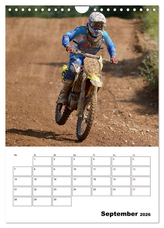 Produktbild: Motocross Terminplaner (Wandkalender 2026 DIN A4 hoch), CALVENDO Monatskalender