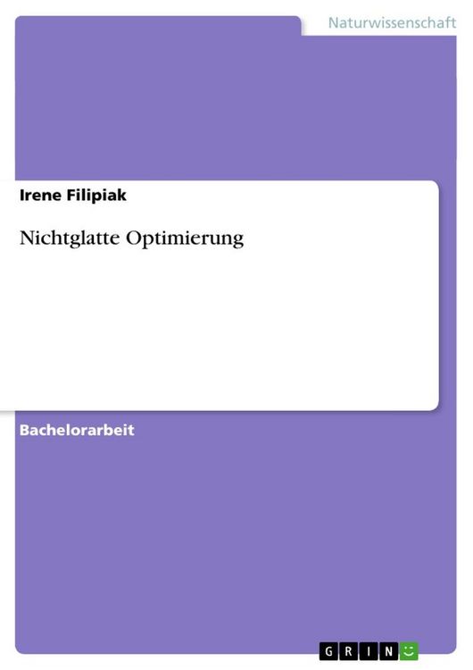 Produktbild: Nichtglatte Optimierung