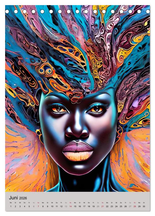 Produktbild: Portraits afrikanischer Frauen (Tischkalender 2026 DIN A5 hoch), CALVENDO Monatskalender