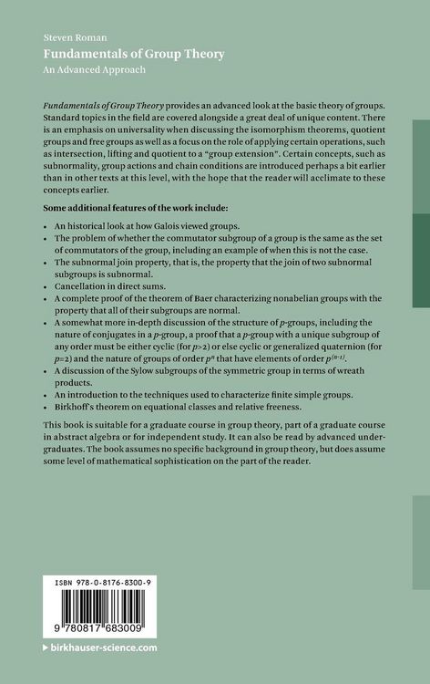 Produktbild: Fundamentals of Group Theory