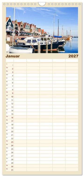 Produktbild: Familienplaner 2027 - Ferien in Holland mit 5 Spalten (Wandkalender, 21 x 45 cm) CALVENDO