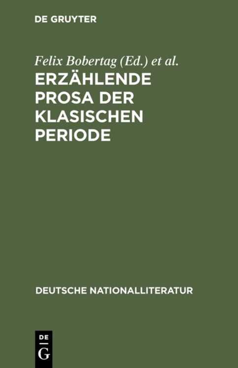 Produktbild: Erz&auml;hlende Prosa der klasischen Periode