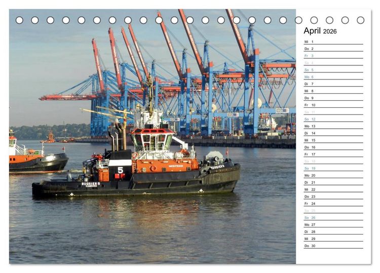 Produktbild: Hafen Hamburg (Tischkalender 2026 DIN A5 quer), CALVENDO Monatskalender