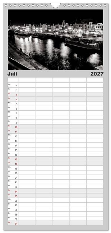 Produktbild: Familienplaner 2027 - Ein Blick auf Husum mit 5 Spalten (Wandkalender, 21 x 45 cm) CALVENDO